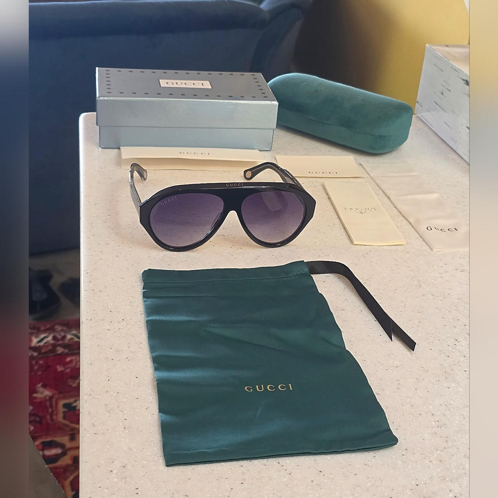 MADE IN ITALY GUCCI AVIATOR GG0479S SUNGLASSES - Picture 12 of 16